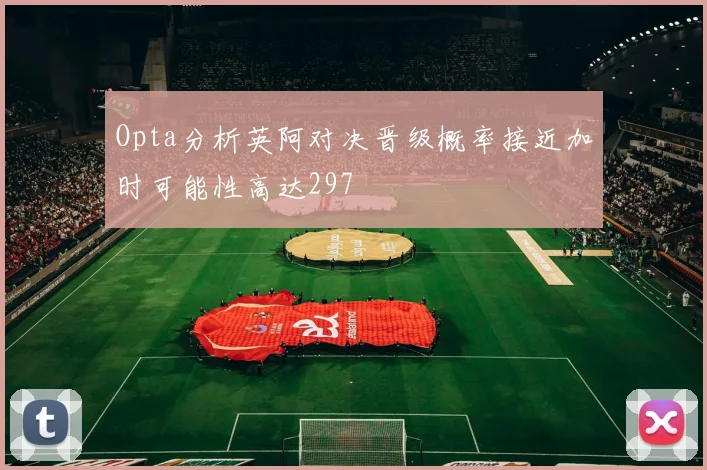 Opta分析英阿对决晋级概率接近加时可能性高达297